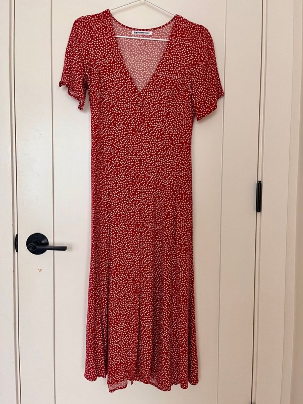 Reformation Locklin Floral Midi Dress Merci Size 2 - Picture 5 of 13